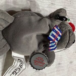 Coca-Cola Gray Plush with Patterned Bow Tie
